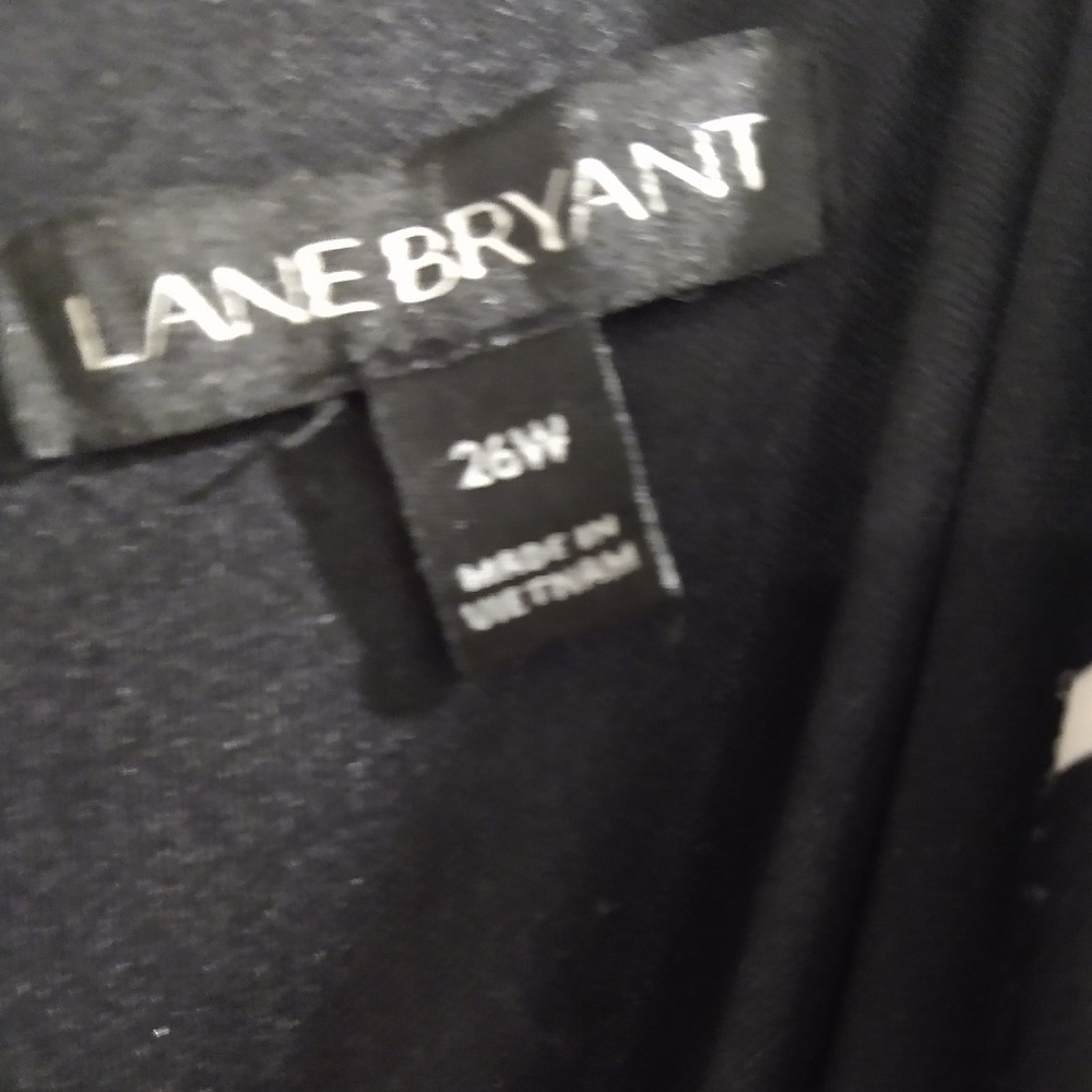 Lane Bryant sz 26W black and white striped dress - Picture 3 of 7